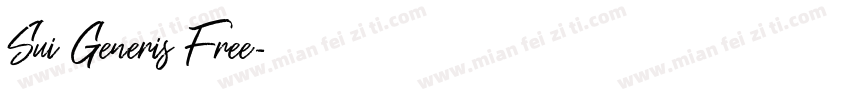 Sui Generis Free字体转换